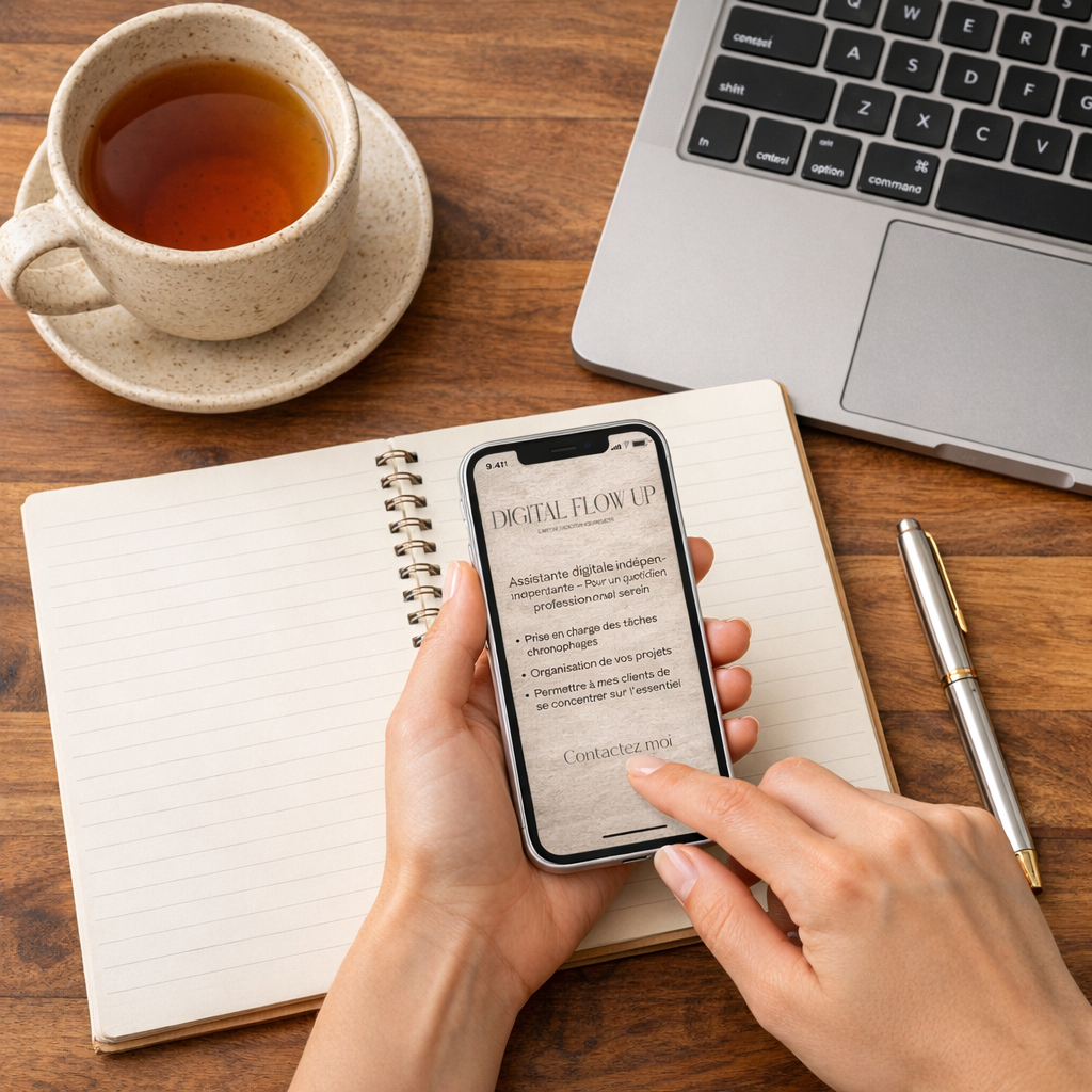 Contact assistante stratégique freelance – Digital Flow Up
